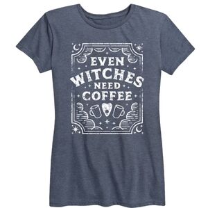 Instant Message Even Witches Need Coffee Halloween T-shirt NEW 3x